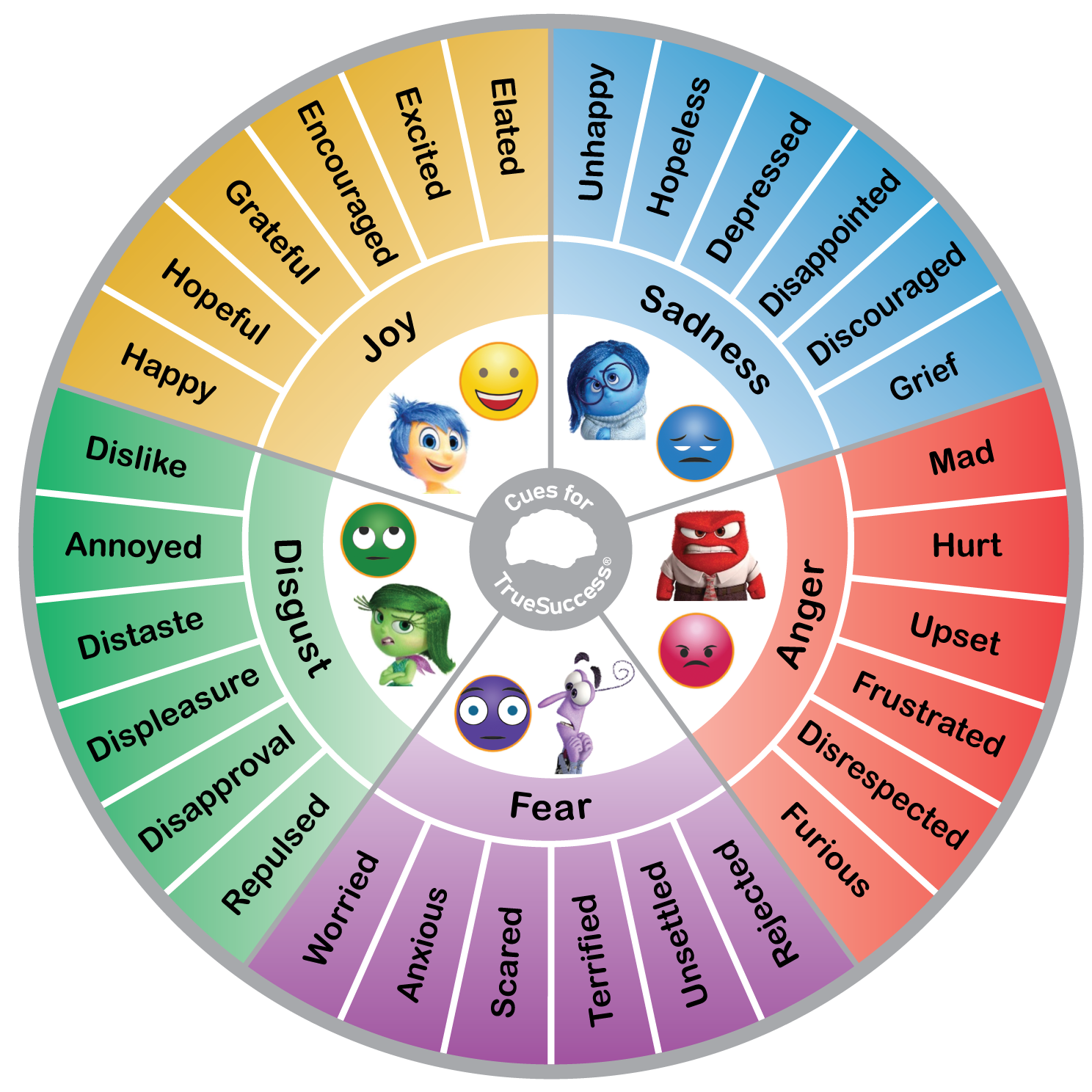 Feelings Vocabulary Wheel - click for more details